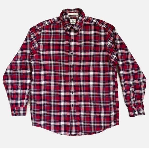 L.L. Bean Flannel Shirt Traditional Fit - Picture 1 of 6